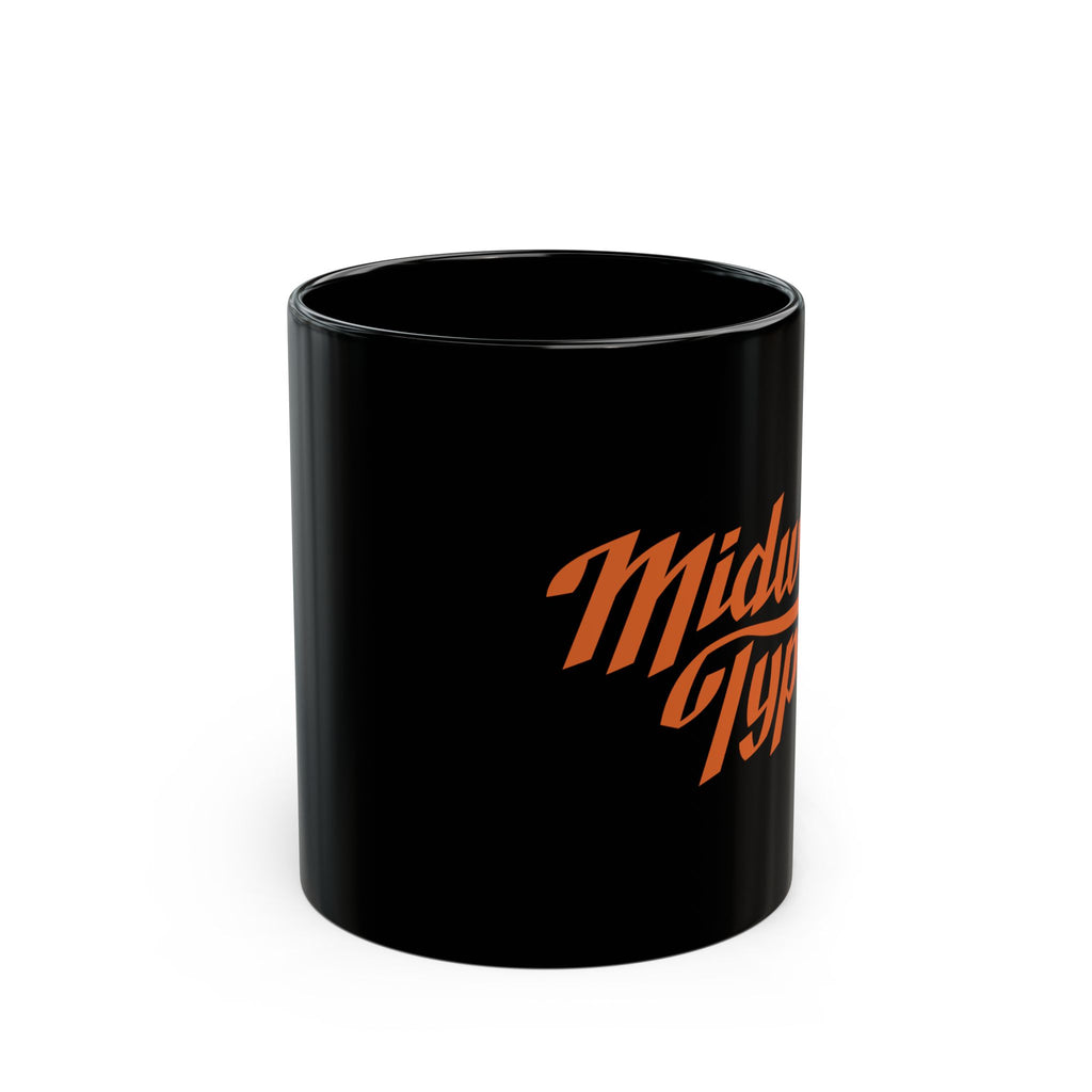 Midwest Type Logo Black Ceramic Coffee Mug