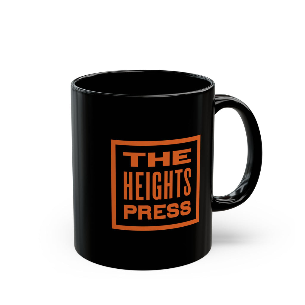 The Heights Press Logo Black Ceramic Coffee Mug