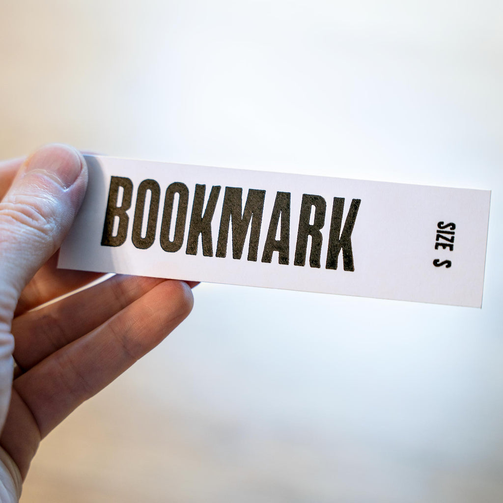 Small and Large Letterpress Bookmarks