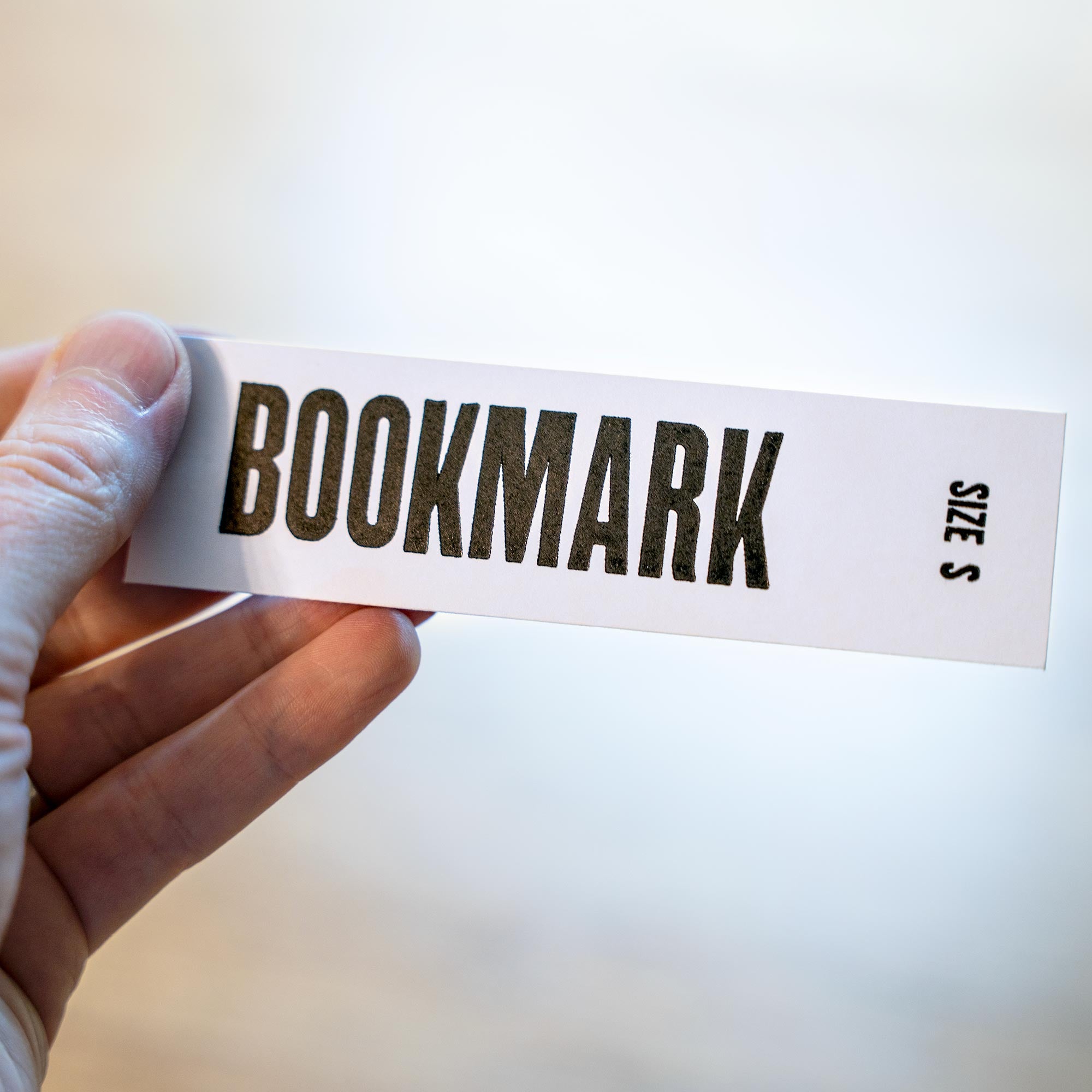 Small and Large Letterpress Bookmarks
