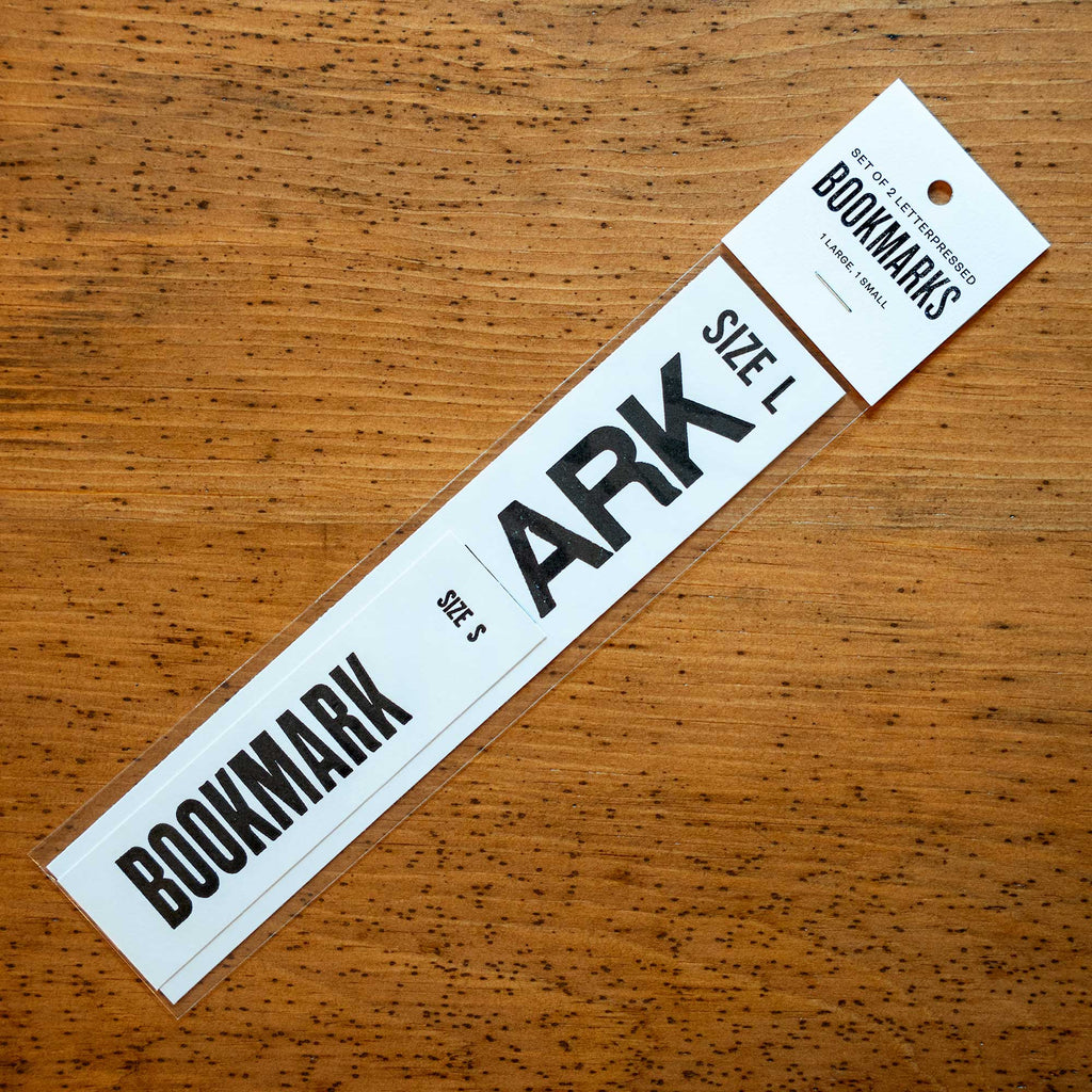 Small and Large Letterpress Bookmarks