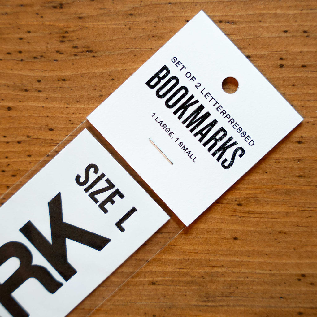 Small and Large Letterpress Bookmarks